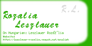 rozalia leszlauer business card